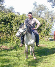 The owner of the horses in Tsagarada Pelion