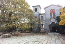 The square of Agia Paraskevi in Tsagarada Pelion